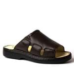 Chinelo Masculino 322 em Couro Floater Café Doctor Shoes