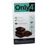 Chocolate 70% Cacau com Açúcar de Coco e Nibs de Cacau Only4 80g