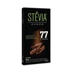 Chocolate 77% Cacau com Stévia Stéviachoco 80g