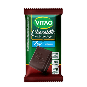 Chocolate Meio Amargo - Zero Açúcar 22g