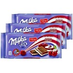Chocolate Milka Cherry Cream - Calda de Cereja 100g - Kit com 3 Unidades