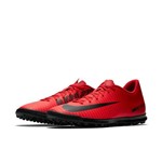 Chuteira Jr Society Nike Mercurial Vortex 3 TF Masculina - Vermelho e Preto