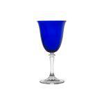 Cj 6 Taças P/vinho Tinto de Cristal Ecológico Kleopatra/branta Azul 290ml