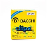 Clips 2/0 Colorido com 100 Unidades Bacchi