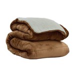 Coberdrom Flannel Sherpa Queen 245x220 Cappuccino Naturalle