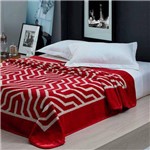 Cobertor Casal Corttex Microfibra Home Design Cinta Sazon Vermelho