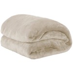 Cobertor Casal Manta de Microfilha 01 Peça (toque Aveludado) - Palha
