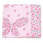 Cobertor de Enrolar Estampado Flores Rosa - Papi