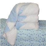 Cobertor Donna Bebê 110x90 Cm Azul Microfibra Plush com Sherpa