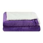 Cobertor Dupla Face Sultan Roxo Liso - 2,00 X 2,30m 100% Poliéster - Realce Premium