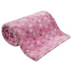 Cobertor Infantil Camesa -Flannel Bolinhas Rosa