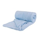 Cobertor Manta Microfibra 110 X 150 Cm Azul Claro