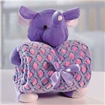 Cobertor Manta para Bebê C/Elefante de Pelúcia- Bouton