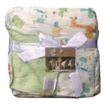 Cobertor/manta - Verde Letras Bebê Infantil Antialérgica