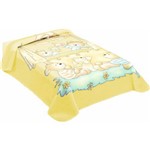 Cobertor para Berço Colibri Le Petit - Tecido Raschel - 80 X 110 Cm - Teatrinho Amarelo