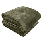 Cobertor SHINE Zelo Microfibra Casal - Gramatura: 300g/m² - Kaki