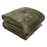 Cobertor SHINE Zelo Microfibra Queen - Gramatura: 300g/m² - Kaki