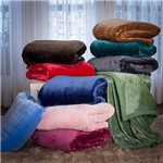 Cobertor Casal Flannel Colors com Borda em Percal - Casa & Conforto