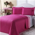 Cobreleito Dual Color Queen com 2 Porta Travesseiros Pink e Rosa - Enxovais Aquarela