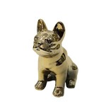 Cofre Personalizado Cerâmica Cachorro Sentado Dourado 15x8