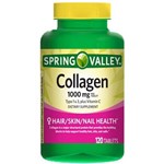 Colágeno 1,000 Mg + Vitamina C Spring Valley 120 Tablets Importado