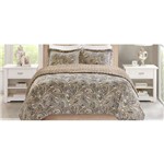 Colcha Queen Mink Home Design Paisley Ouro Corttex