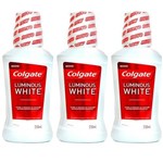 Colgate Luminous White Enxaguante Bucal 250ml (kit C/03)