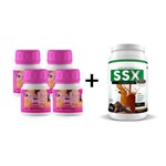 Combo 4 Potes Lipo Diet Emagry 30 Caps + Ssx Shake 500G