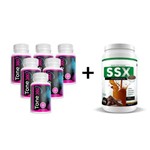 Combo 6 Potes Tone 360 Ultra Emagrecedor 60CPS + Ssx Shake 500G - Chocolate