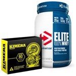 Combo - Elite 100% Whey Protein 2lbs (907g) Dymatize Nutrition + Kimera 60 Cápsulas Iridium Labs
