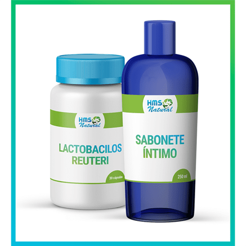 Combo Lactobacilos Reuteri Cápsulas + Sabonete Íntimo Neutro Hms 2 Potes