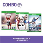 Combo Madden Nfl 16 + Nhl 16 + Ufc Ea Sports - Xbox One