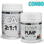 Combo Physical Pharma: 1 Bcaa 2:1:1 Sabor Açaí e Guaraná (378g) + Nox 3 Pump (300g) - Physical Pharma