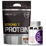 Combo - Strong 7 Protein 1,8kg Probiótica + Bcaa 2400 Max Titanium 100 Cápsulas