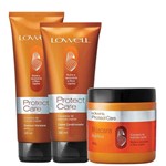 Combo Tratamento Lowell Protect Care Máscara 450g com Shampoo 240ml e Condicionador 200ml