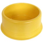 Comedouro P/ Cachorro Antiderrapante Pequeno Amarelo - Polymer