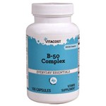 Complexo B 100Capsulas B1 B2 B3 B5 B6 B7 B9 B12 Colina Inositol Vitacost