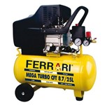 Compressor de Ar Mega Turbo Cft 8.7/25l - 127/220v - Ferrari
