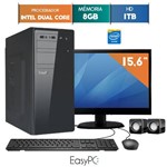 Computador com Monitor Led 15.6 EasyPC Intel Dual Core 2.41 8GB HD 1TB