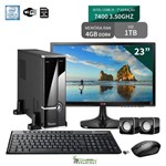 Computador com Monitor 23" Lg Intel Core I5 7400 4Gb HD 1Tb Wifi 3Green Business Desktop New