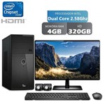 Computador Completo com Monitor 3green Intel Dual Core 4GB 320GB LED 19.5" HDMI Áudio 5.1 Canais