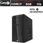 Computador Desktop CorPC Line Intel Core I7 3.8Ghz 8GB HD 1TB Gráficos Intel HDMI Full HD