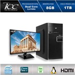 Computador Desktop Icc Iv1882dm18 Intel Dual Core 2.41ghz 8gb HD 1tb Dvdrw USB 3.0 Hdmi Full HD Monitor Led 18,5"