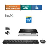 Computador Easypc Intel Dual Core 2.41ghz Wifi 4gb 1tb Hdmi Kit Sem Fio Nano Pc