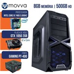 Computador Gamer Mvx5 Intel I5 7400 3.0ghz 7ª Ger Memoria 8gb HD 500g Gtx 1050 2gb Ddr5 Fonte 400w