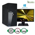 Computador 3green Ideal Monitor Led 19.5" Acer Intel Quad Core 2.42ghz 4gb Hd 1tb Windows 10
