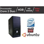 Computador Intel Core 2 Duo 4GB HD 500 Vídeo R5230 1GB LINUX WIFI