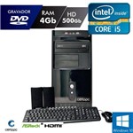 Computador Intel Core I5 4gb Hd 500gb Dvd com Windows 10 Certo Pc Desempenho 514 Ar W10sl