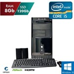 Computador Intel Core I5 8gb Ssd 120gb com Windows 10 Certo Pc Desempenho 524 Ar