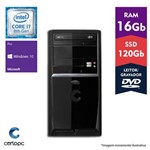 Computador Intel Core I7 8° Geração 16GB SSD 120GB DVD Windows 10 PRO Certo PC Desempenho 1018